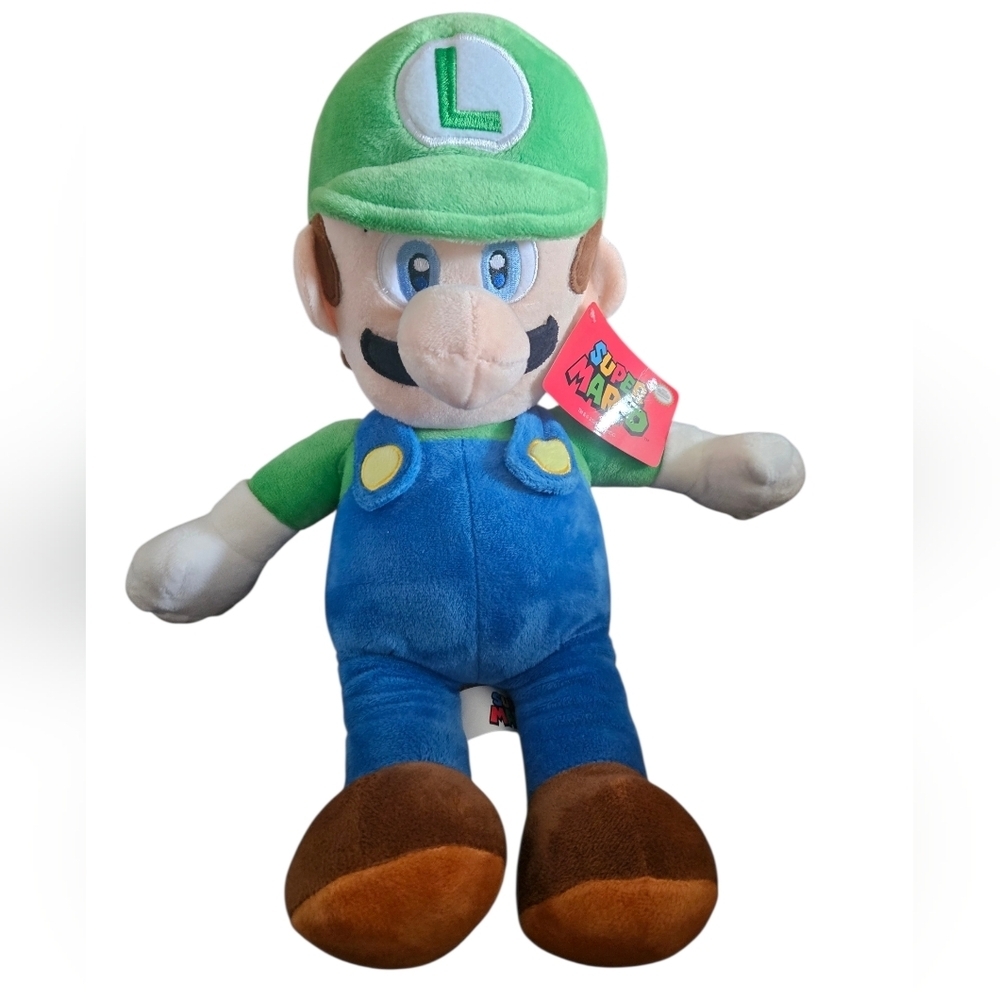 Nintendo Super Mario Luigi Plush Doll 18" NWT